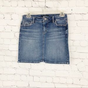 White and Black Jeans Skirt